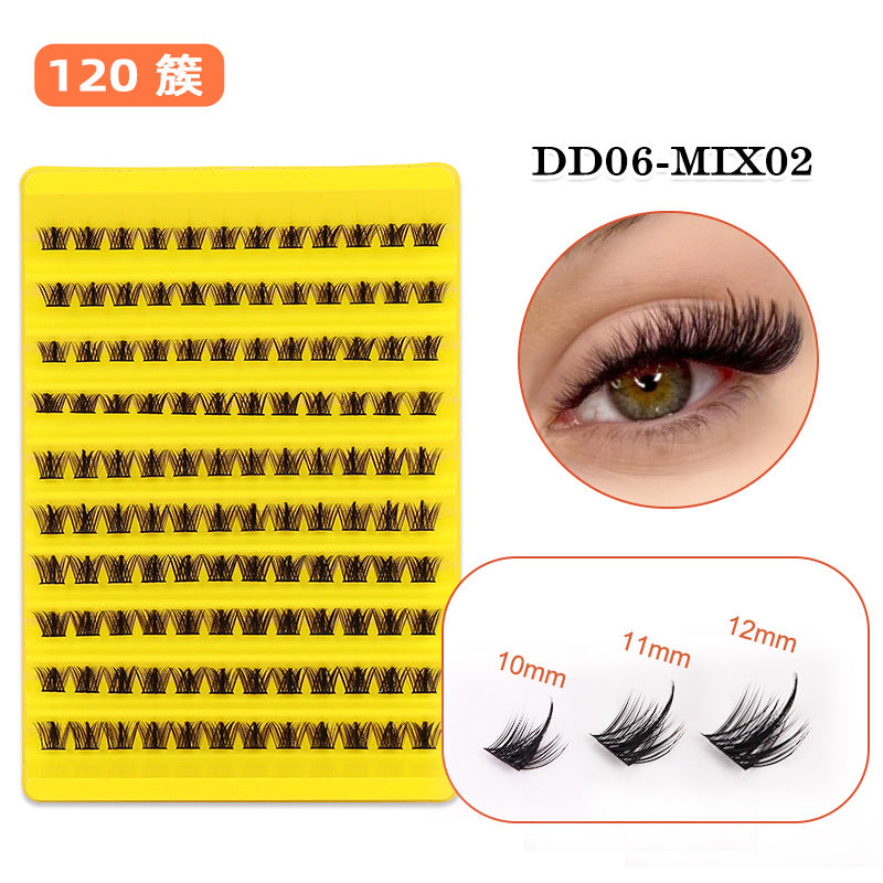 European and american segmented false eyelashes suit10 rows diy cluster grafted eyelashes large capacity mixed eyelashes