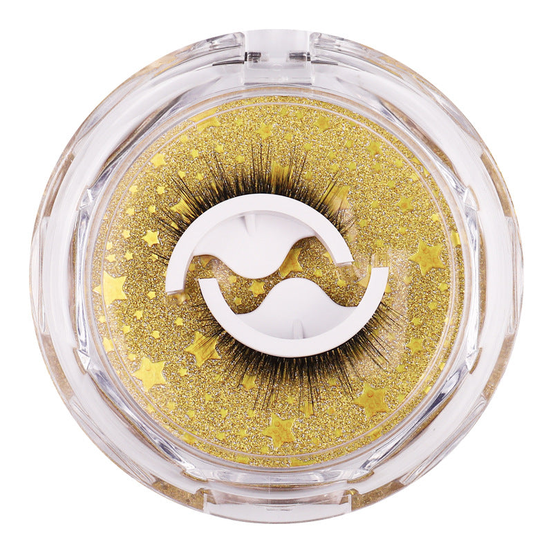 glue-free false eyelashes, a whole strip, artificial fiber long mom-birth-like self-adhesive eyelash adhesive strip replacement