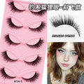 Pingdu fox series eyelashes half pair of eyelashes thick and curled cross european and american false eyelashes factory wholesale cross thick