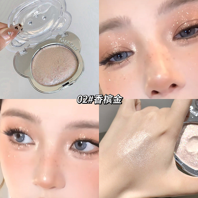 Gege bear diamond shimmer highlighting cream - mochi potato puree pearlescent explosive 3d brightening highlight powder