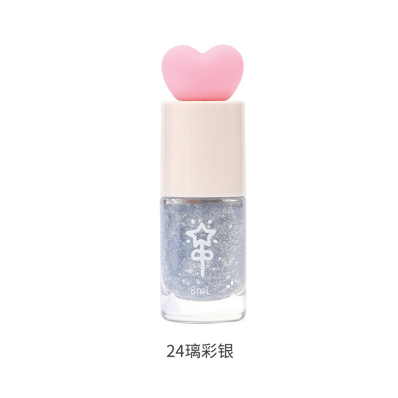 White nail polish water-based tearable whole sheet peel-off cute student new color no baking quick-drying quick-drying hot style fall and winter