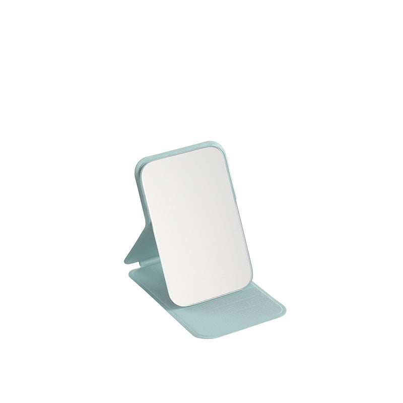 Portable folding mirror for men - compact, drop-proof, and perfect for dorms, offices, and desktops. stands freely for easy makeup application