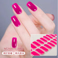 Zhengxiang custom gel nail stickers - waterproof solid color, european & american style, cross-border uv light therapy, semi-cured, full cover nail art stickers