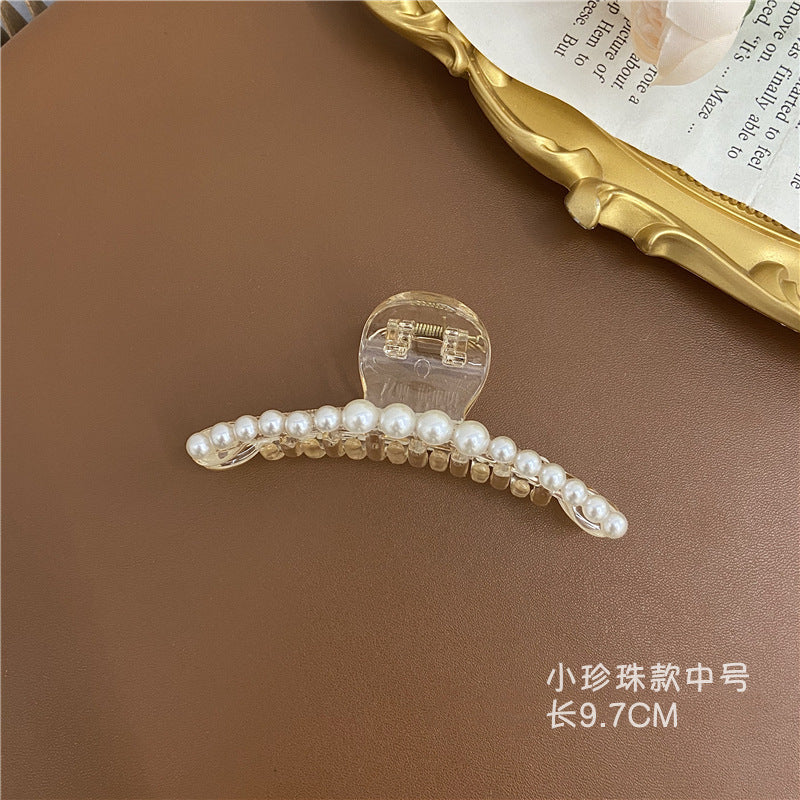 Korean large pearl clip hairpin eleganceelegant female back shark clip hair clip hair clip hair clip
