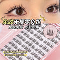 Jonbos glue-free, stemless false eyelashes - natural, double-tipped sunflower style - no glue needed, segmented, realistic faux lashes