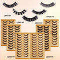 Export false eyelashes russian curling hair 10 pairs of asian mixed thai makeup comic curling eyelashes in stock batch