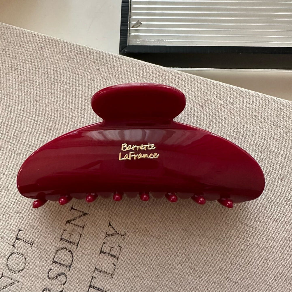 Classyretro red heart gripper medium hairpin frenchelegant gold label letter ponytail clip hairpin headwear
