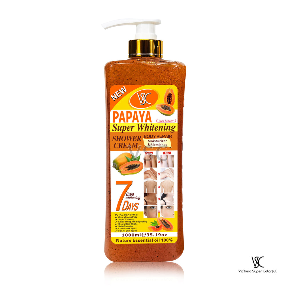 1l turmeric papaya scrub shower gel gentle moisturizing cleansing exfoliating moisturizing skin beautifying shower gel