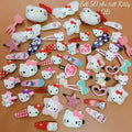 Purple hair clips - 50 piece set: cute hair clips, sweet & girly bang clips, japanese style cartoon hair accessories