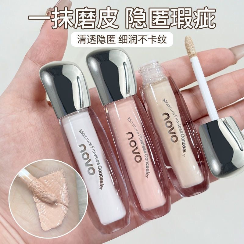 Novo flawless concealer: covers blemishes, dark spots, dark circles, and tear troughs. waterproof and long-lasting