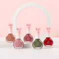 Nail polish, no baking, quick drying, non-tearable, nude color, sequined bottom oil, wine red cherry oily nail polish, wholesale