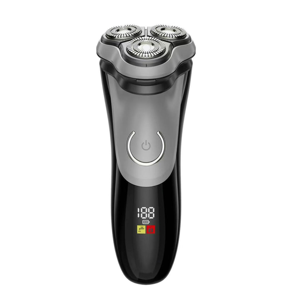 Men's nose hair trimmer multifunctional rotary magnetic three-blade electric shaver with charging base