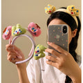 Sweet kitty~ cartoon cat plush headband - perfect for washing face & makeup, cute girl's hair accessory for autumn & winter