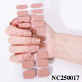 Zhengxiang custom gel nail stickers - waterproof, cross-border, european & american style, solid color nail art stickers, uv light curing, semi-cured nail stickers