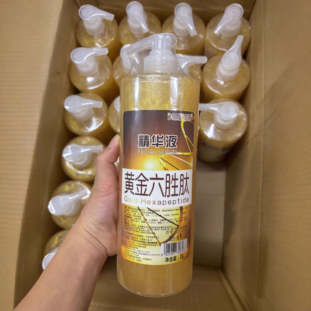 Beauty salon's best-selling golden six peptide essence authentic hydrating hyaluronic acid moisturizing skin firming and shrinking pores