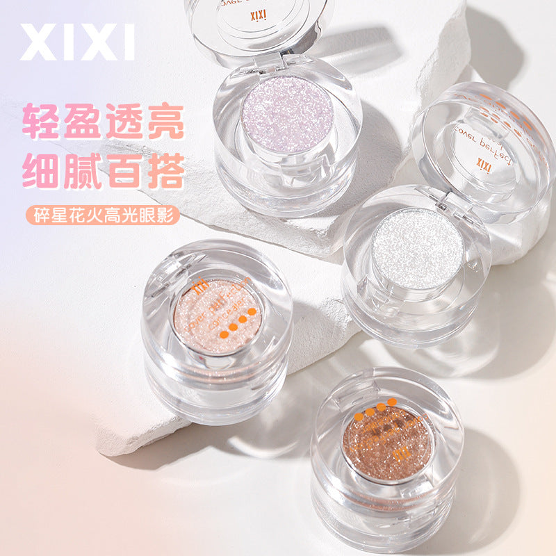 Xixi broken star fireworks highlight eyeshadow pearlescent sparkling silky silky brightening polarized mashed potato single color eyeshadow