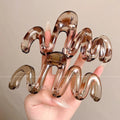 Jelly color wave gripper, back of head hair gripper, hair clip, shark clip, 2024new arrival summer hairpin headwear
