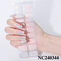 Zhengxiang custom gel nail stickers - waterproof, cross-border, european & american style, sparkling magic mirror powder, uv semi-cured nail stickers, gel nail