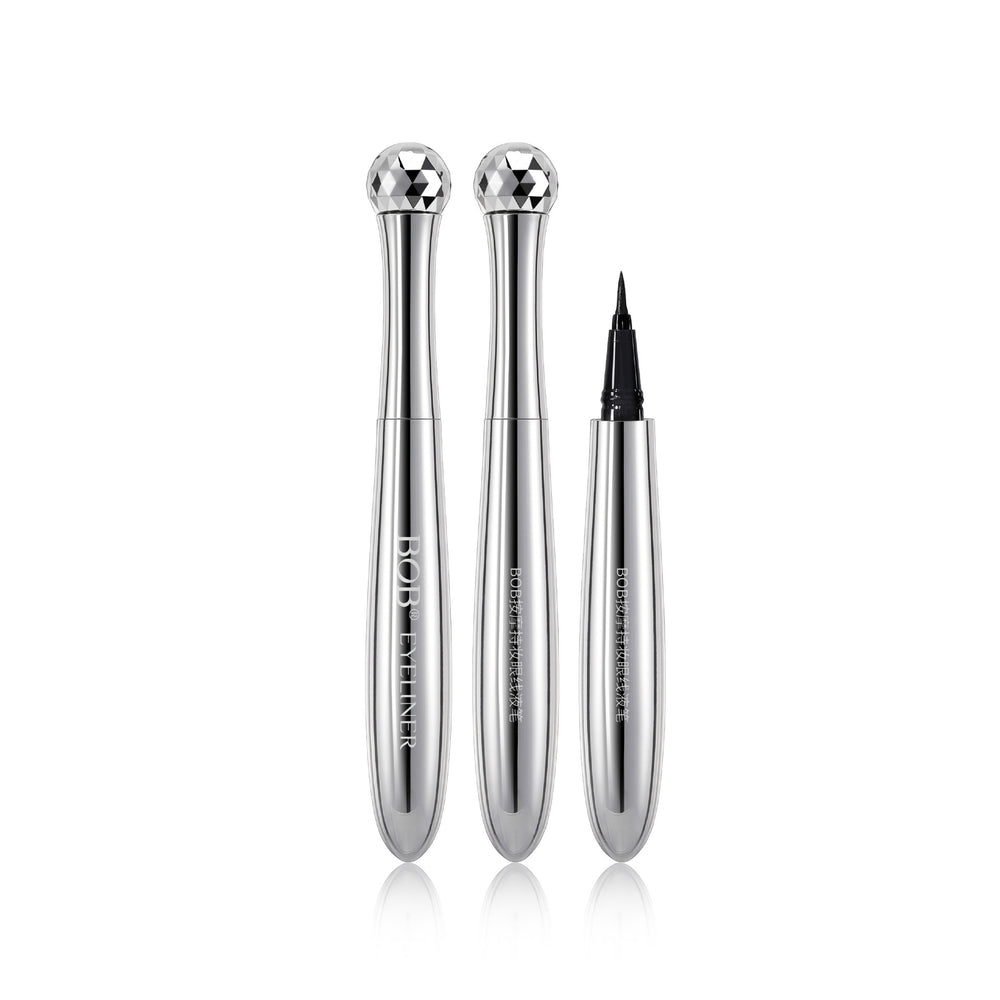 Makeup bob massage long-lasting eyeliner pen - beginner-friendly, waterproof, sweat-proof, smudge-proof, hard tip eyeliner