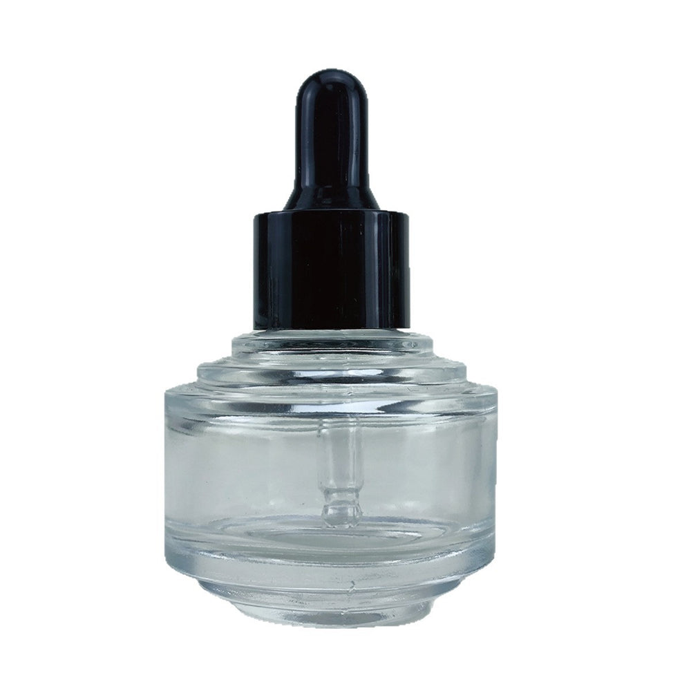 New cosmetic glass bottle packaging material 30ml essential oil glass bottle plastic tip dropper original liquid essence dispensing bottle