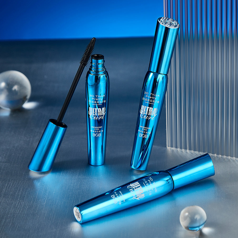 Makeup bob stereo thick mascara for women, long, curled, thick, long-lasting, waterproof, anti-sweat, non-smudge, fine comb type