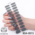 fashion gel nail stickers no bake flash onion powder nail art stickers uv-free gel nail wraps