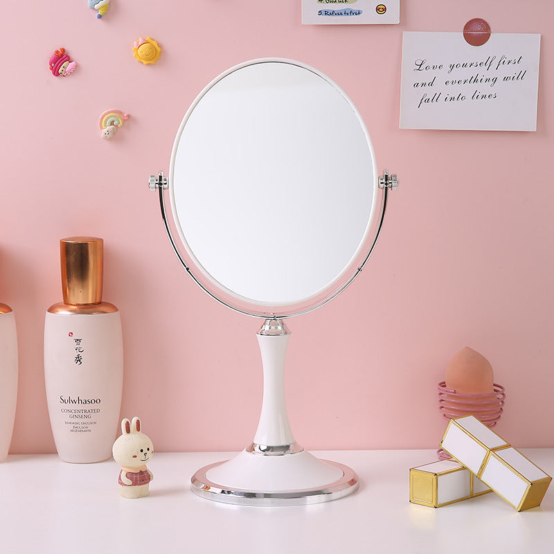 Cosmetic mirror desktop dressing mirror beauty double-sided magnifying glass beauty mirror student desktop storage for home home mirror