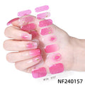 Zhengxiang customized gel manicure stickers ins ice transparent hot stamping cross-border uv lamp hardening semi-baked nail stickers amazon