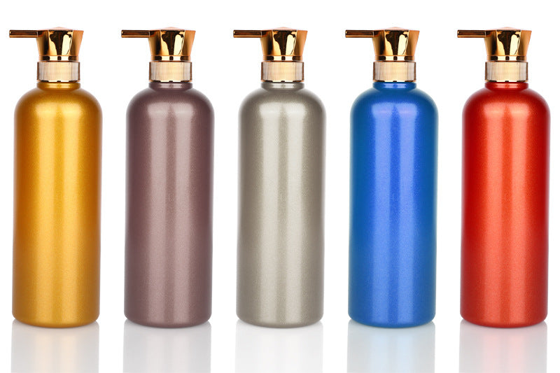 Round shoulder 750ml plastic bottle blow molding press empty bottle pet refill lotion shampoo shower gel bottle