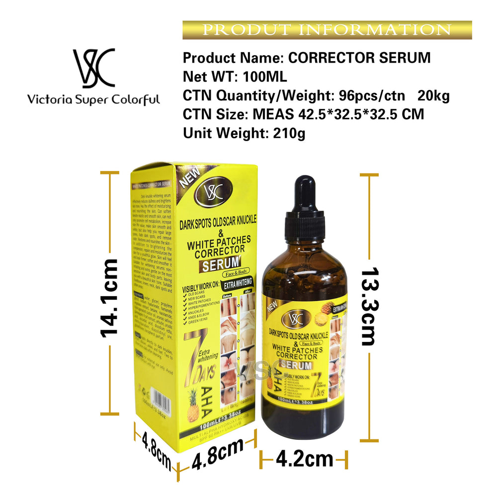 foreign trade 7-day pineapple repair essence to dilute melanin serum aha to remove blackness, brighten and correct original solution wholesale