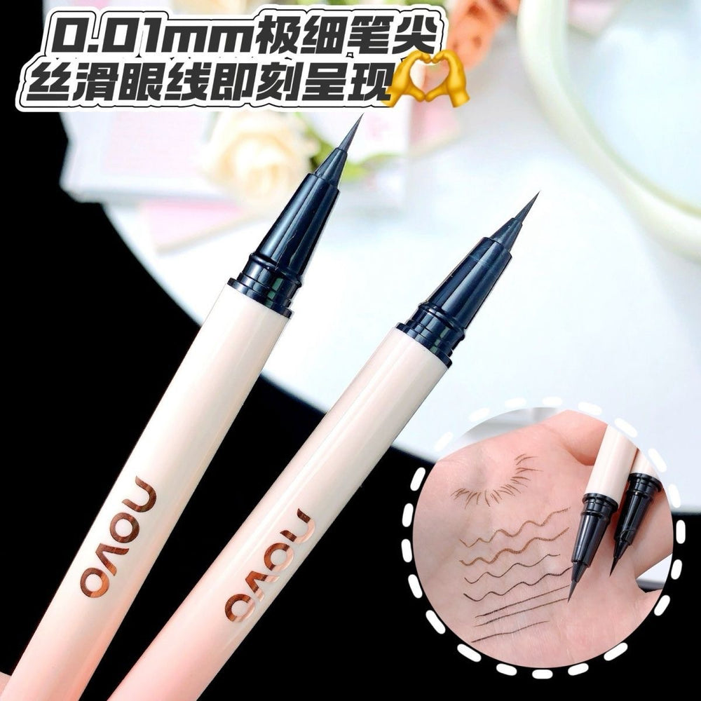 Novo smooth & fine eyeliner - waterproof, sweat-proof, smudge-proof - perfect for beginners, includes lower lash eyeliner