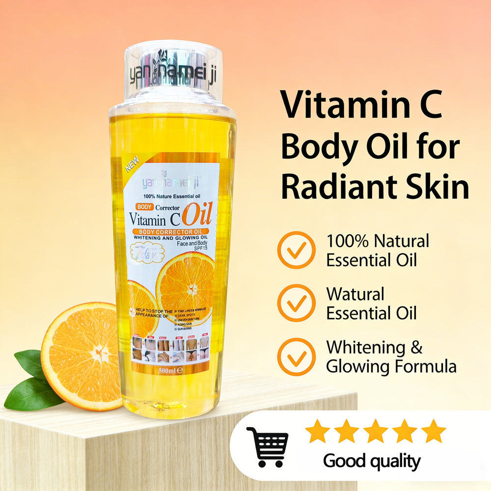 vitamin c essential oil brightening and moisturizing 500ml facial body massage oil moisturizing and blackening skin care vc oil
