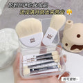 Xixi mini portable brush set 6 pack beginner soft animal hair eyeshadow brush blush brush makeup brush suit