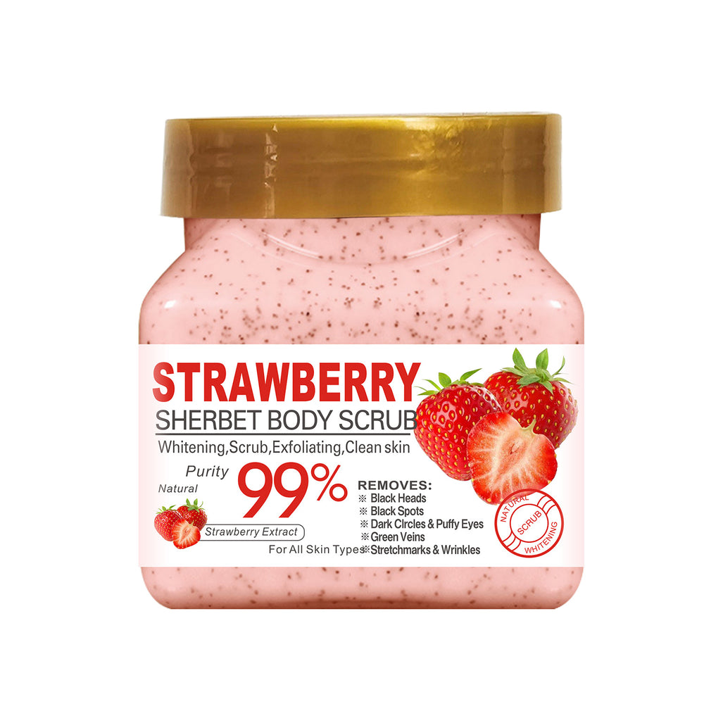 square bottle rice scrub to remove dead skin, clean fruit scrub to remove chicken skin, rose exfoliating cream 350g