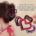 Korean style elegant hollow heart hair clip for women, 2025 new arrival, large claw clip for thick hair, ponytail holder, back of head hair styling tool