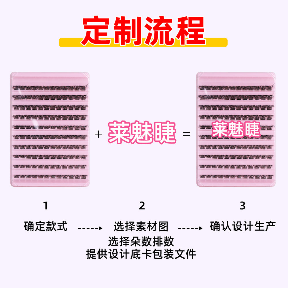 European and american segmented false eyelashes suit10 rows diy cluster grafted eyelashes large capacity mixed eyelashes