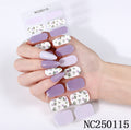 Zhengxiang factory customized gel nail art stickers waterproof fashion flash uv semi-baked semi-cured nail stickers gel nail