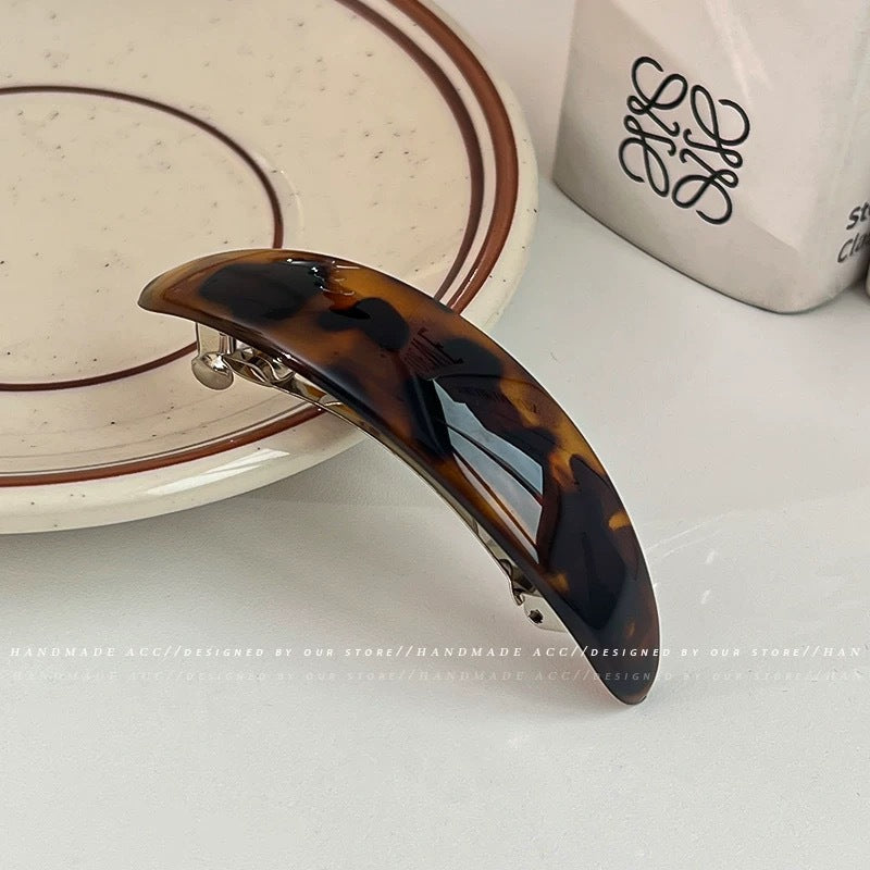 Curved elegant one-line spring clip hair clip women's back of the head classy horizontal clip 2024 new large plate hair clip