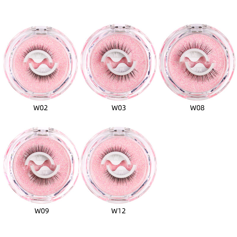 glue-free false eyelashes, a whole strip, artificial fiber long mom-birth-like self-adhesive eyelash adhesive strip replacement