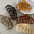 New pumpkin translucent round clip large hair volume hair clip casualeasiest for match clip hair shark clip