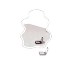 Custom-shaped hd led makeup mirror with lights, home use, three-tone dimming, plastic folding standing storage beauty mirror