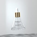 Ready-to-ship 40ml triangular conical essential oil bottles - perfect for skincare, serums, and cosmetics. includes dropper