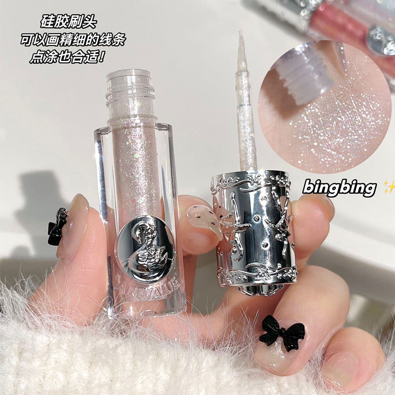 Art value ballet liquid eyeshadow pearlescent super shiny high gloss single color eyeshadow liquid