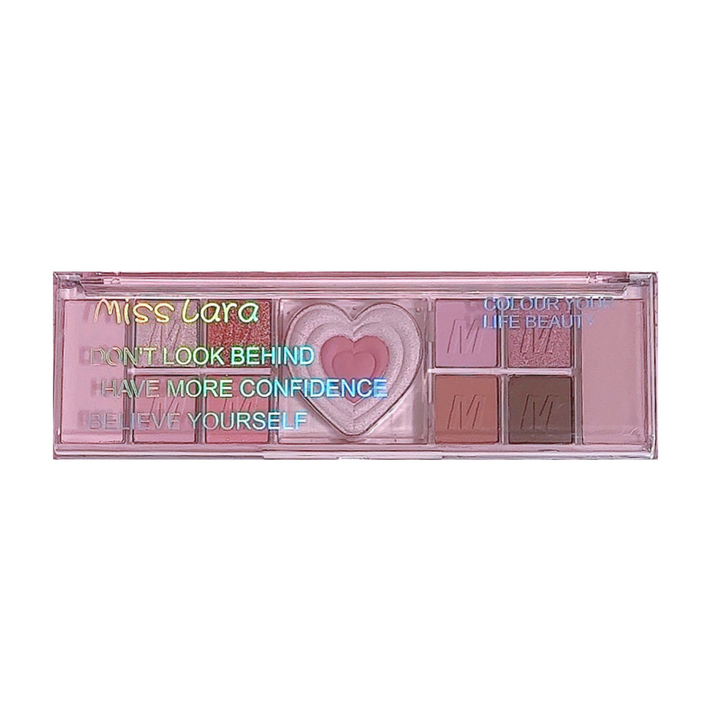 Miss lara 12-color eyeshadow palette - shimmer, matte, and fine glitter shades - perfect for beginners, everyday looks, and earth tones
