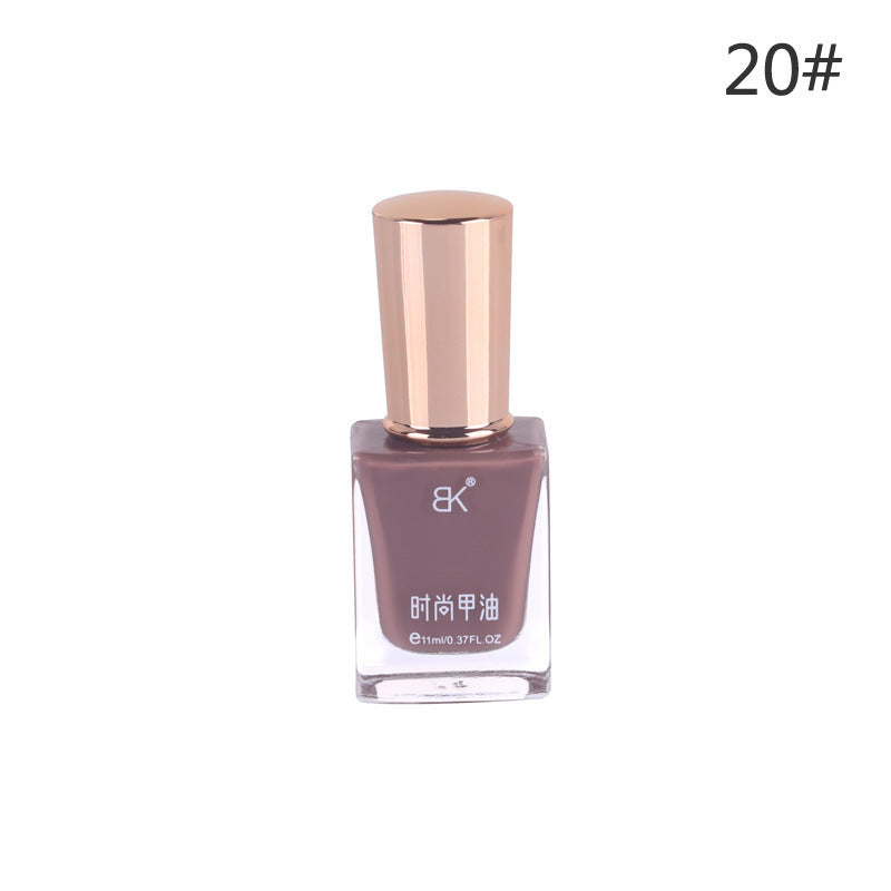 Bk summer new arrival: 36-color trendy oil-based nail polish - peel-off, no-bake, long-lasting, smudge-proof, brightening manicure