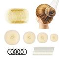 Invisible hair net donut rubber band u-shaped clip hair set ball head net bag 49-piece set small roll