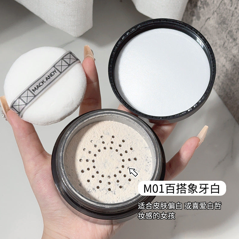 Makeup marco andy obsidian setting powder honey powder soft focus oil control makeup waterproof sweatproof non-removing loose powder