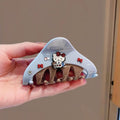 2025 trendy new girl's cute hello kitty medium claw clip - exquisite, stylish, and chic hair clip for updos and hairstyles