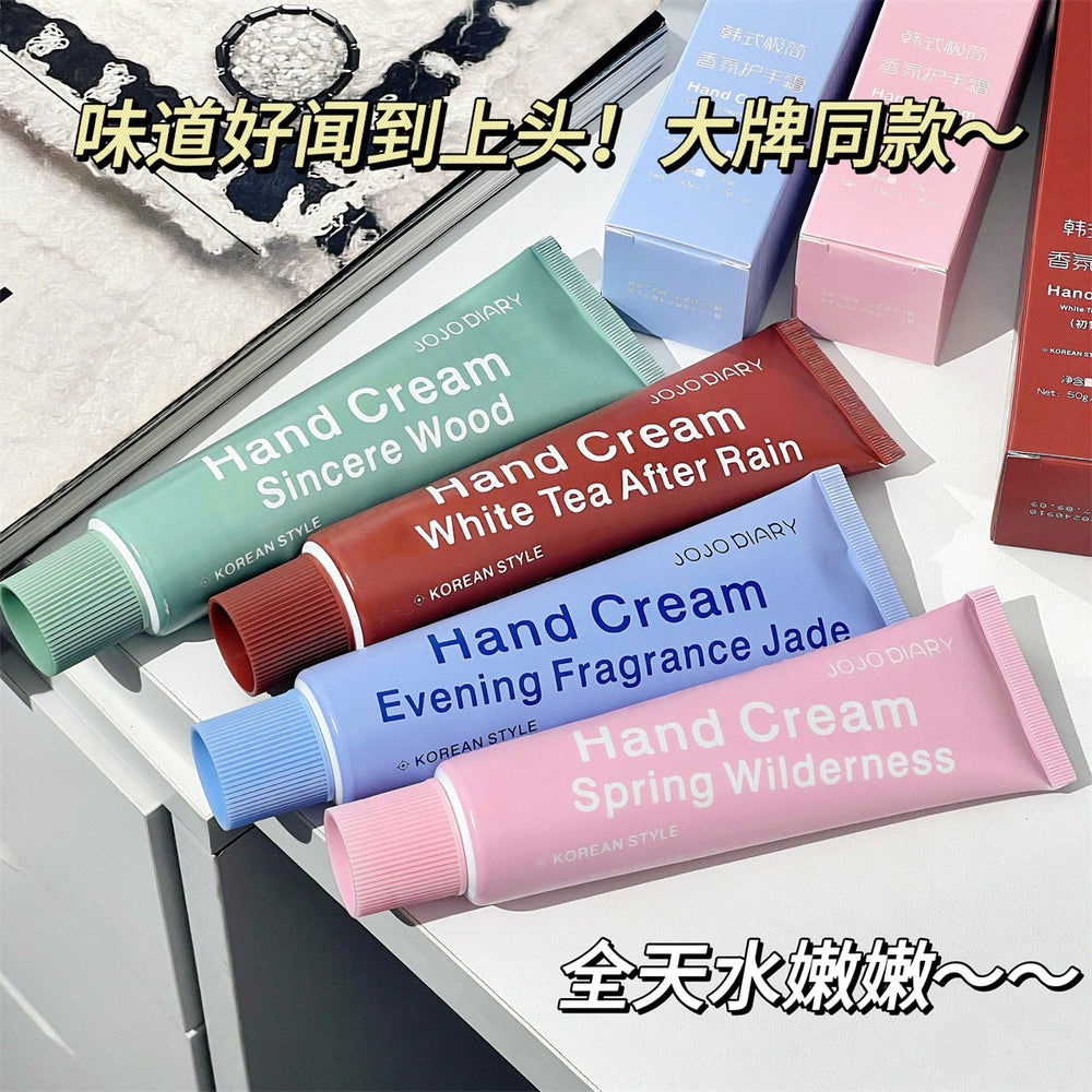 Jiujiu diary fragrance hand cream hydrating and moisturizing autumn and winter anti-dry crack lightening hand lines long-lasting fragrance 50g