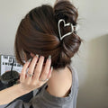 Classy metal heart hair clip for women's back of head shark clip casualeasiest for match gripper 2023new arrival clip headwear